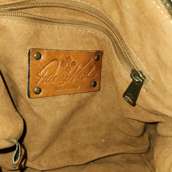 Patricia Nash Tan Leather Clutch with Embossed Floral Design - Picture 6 of 6